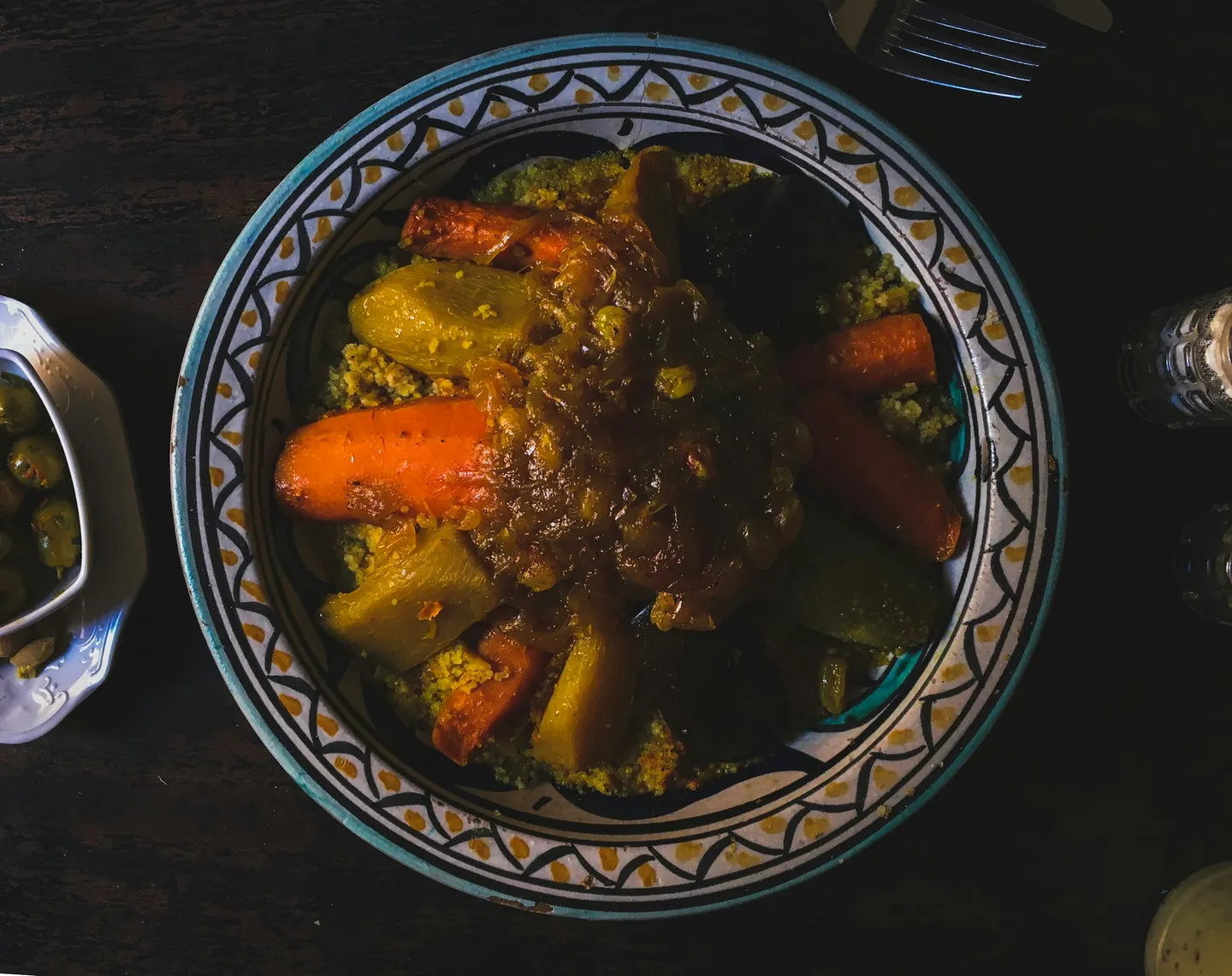 Tajine de légumes vu du dessus